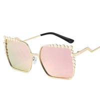 Oversized Square Sun Glasses Ladies Novelty Luxury Pearl Sunglasses Women Novelty Designer Fashion Shades Big Square