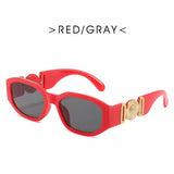 Fashion Novelty Design Vintage Small Rectangle Sunglasses Women Retro Cutting Lens Gradient Square Sun Glasses Female UV400