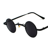 Novelty Wide Bridge Retro Rock Punk Sunglasses Classic Small Round Clear Red Sun Glasses UV400