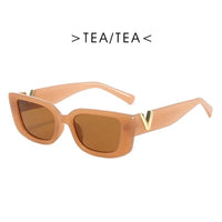 Fashion Cat Eye Sunglasses Luxury V Sun Glasses for Ladies Classic Rectangle Driving Eyewear UV400