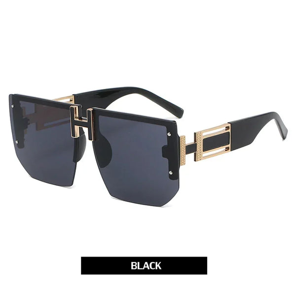 Rimless Square Sunglasses Women Luxury Novelty Designer Vintage Frameless Sun Glasses for Men Fashion Flat Top Shades Eyewear