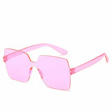 One-piece Frameless Sunglasses Women Wholesale Fashion Color Sun GlassesCandy-colored Glasses