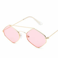 PolygonalSunglasses Women Driving Sun Glasses Men Clear Color Summer Accessories