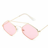 PolygonalSunglasses Women Driving Sun Glasses Men Clear Color Summer Accessories