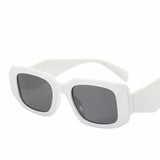 Vintage Women's Rectangle Sunglasses Novelty Novelty Square White Big Frame Sun Glasses Female Oculos Lunette De Soleil