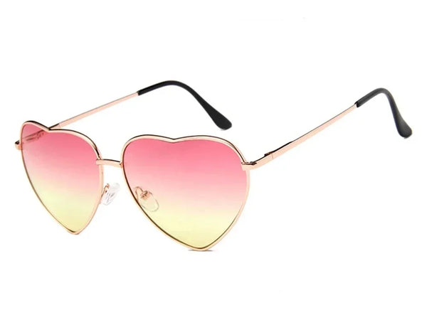 Vintage Heart Sunglasses Women Novelty Designer Candy Color Gradient Sun Glasses Outdoor Goggles Party Oculos De Sol