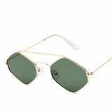 PolygonalSunglasses Women Driving Sun Glasses Men Clear Color Summer Accessories