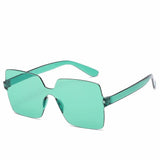 One-piece Frameless Sunglasses Women Wholesale Fashion Color Sun GlassesCandy-colored Glasses