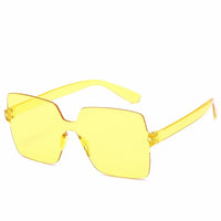 One-piece Frameless Sunglasses Women Wholesale Fashion Color Sun GlassesCandy-colored Glasses