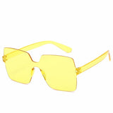 One-piece Frameless Sunglasses Women Wholesale Fashion Color Sun GlassesCandy-colored Glasses