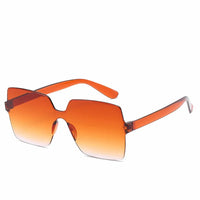 One-piece Frameless Sunglasses Women Wholesale Fashion Color Sun GlassesCandy-colored Glasses