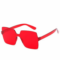 One-piece Frameless Sunglasses Women Wholesale Fashion Color Sun GlassesCandy-colored Glasses