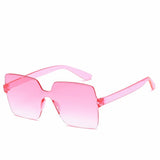 One-piece Frameless Sunglasses Women Wholesale Fashion Color Sun GlassesCandy-colored Glasses