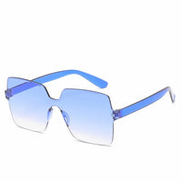 One-piece Frameless Sunglasses Women Wholesale Fashion Color Sun GlassesCandy-colored Glasses