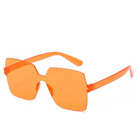 One-piece Frameless Sunglasses Women Wholesale Fashion Color Sun GlassesCandy-colored Glasses