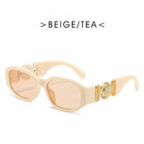 Fashion Novelty Design Vintage Small Rectangle Sunglasses Women Retro Cutting Lens Gradient Square Sun Glasses Female UV400