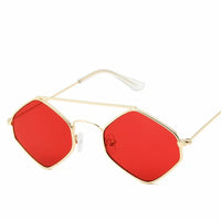 PolygonalSunglasses Women Driving Sun Glasses Men Clear Color Summer Accessories