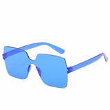 One-piece Frameless Sunglasses Women Wholesale Fashion Color Sun GlassesCandy-colored Glasses