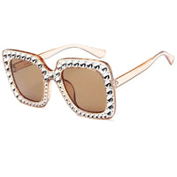 Shining Diamond Sunglasses Women Novelty Design Flash Square Shades Female Mirror Sun Glasses Oculos Lunette