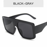 Noveltyest Design Big Frame Oversized Sunglasses Women Luxury Novelty Large Flat Top Sun Glasses Trendy Square Gradient Shades