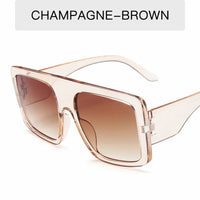 Noveltyest Design Big Frame Oversized Sunglasses Women Luxury Novelty Large Flat Top Sun Glasses Trendy Square Gradient Shades