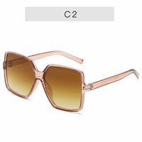 Luxury Square Sunglasses Women Novelty Designer Retro Frame Big Sun Glasses Female Vintage Gradient Male Oculos Feminino