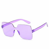 One-piece Frameless Sunglasses Women Wholesale Fashion Color Sun GlassesCandy-colored Glasses