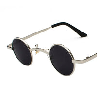 Novelty Wide Bridge Retro Rock Punk Sunglasses Classic Small Round Clear Red Sun Glasses UV400