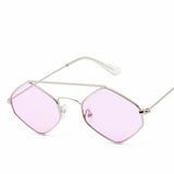 PolygonalSunglasses Women Driving Sun Glasses Men Clear Color Summer Accessories