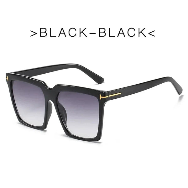 Square Sunglasses Women Vintage NoveltyOversize T Women's Sun Glasses Black Gradient Female Glasses Men.s Oculos UV400