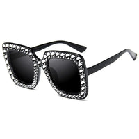 Shining Diamond Sunglasses Women Novelty Design Flash Square Shades Female Mirror Sun Glasses Oculos Lunette