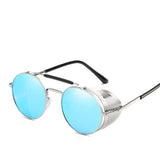 Retro Gothic Steampunk Style Round Metal Frame Sunglasses Men Women Luxury Novelty Designer Shields Lens Sun Glasses Gafas de Sol