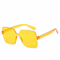 One-piece Frameless Sunglasses Women Wholesale Fashion Color Sun GlassesCandy-colored Glasses