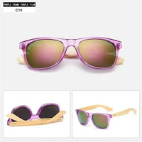 Wood Sunglasses Men Women Square Bamboo Women for Women Men Mirror Sun Glasses retro de sol masculino Handmade