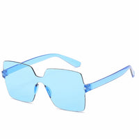 One-piece Frameless Sunglasses Women Wholesale Fashion Color Sun GlassesCandy-colored Glasses