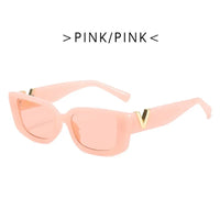 Fashion Cat Eye Sunglasses Luxury V Sun Glasses for Ladies Classic Rectangle Driving Eyewear UV400