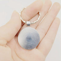 Dragon Eye Keychain Yin Yang Evil Eye Glass Cabochon Pendant Metal Key Chain Accessories Gifts for Men Women