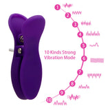 Nipple Vibrator 10 Frequency Nipple Clamps Breast Massage Stimulator for Women Masturbation Adult Games