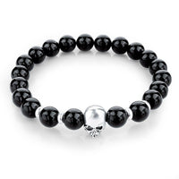 Beads Lava Skull Bracelets for Women Tiger Eye Natural Stones Men Healing Bracelets Bangles