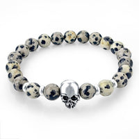 Beads Lava Skull Bracelets for Women Tiger Eye Natural Stones Men Healing Bracelets Bangles