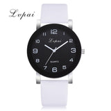 Watch Women Leather Black Quartz Wrist Watches Ladies Clock