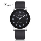 Watch Women Leather Black Quartz Wrist Watches Ladies Clock