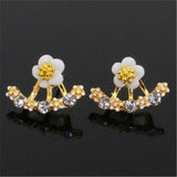 Imitation Pearl Heart Crystal Flower Leaf Angel Wings Geometry Stud Earrings for Women Statement Ear