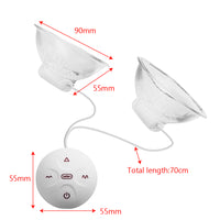 Nipple Vibrator Vibrating Breast Stimulator Massager Pump Nipple Sucker Pump Cups 10 Modes Lick Tongue for Woman