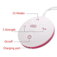Nipple Vibrator Vibrating Breast Stimulator Massager Pump Nipple Sucker Pump Cups 10 Modes Lick Tongue for Woman