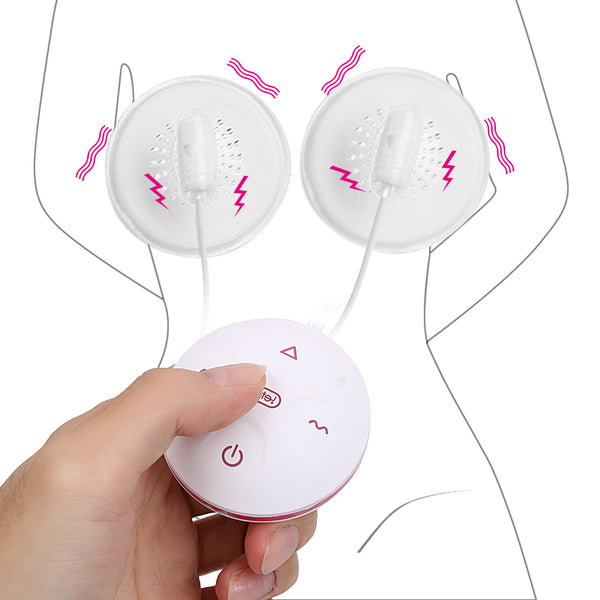 Nipple Vibrator Vibrating Breast Stimulator Massager Pump Nipple Sucker Pump Cups 10 Modes Lick Tongue for Woman