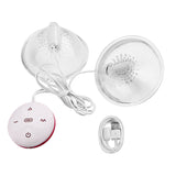 Nipple Vibrator Vibrating Breast Stimulator Massager Pump Nipple Sucker Pump Cups 10 Modes Lick Tongue for Woman
