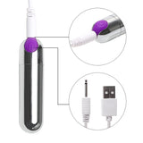 Mini Bullet Vibrator G-spot Massager Waterproof USB Rechargeable Vibrators 10 Speed Strong Vibration for Women