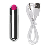 Mini Bullet Vibrator G-spot Massager Waterproof USB Rechargeable Vibrators 10 Speed Strong Vibration for Women