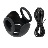Delay Ejaculation Vibrators Double Cock Ring Scrotal Binding Ring Penis Ring Testicle Bondage 10 Speed